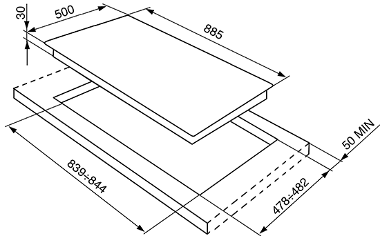 Газовая поверхность SMEG SRV896AVOGH2 купить с доставкой по Москве и Московской области в интернет-магазине ТехноВегас