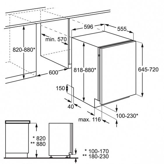 Посудомоечная машина встраиваемая полноразмерная ELECTROLUX esl 6360 lo купить с доставкой по Москве и Московской области в интернет-магазине ТехноВегас