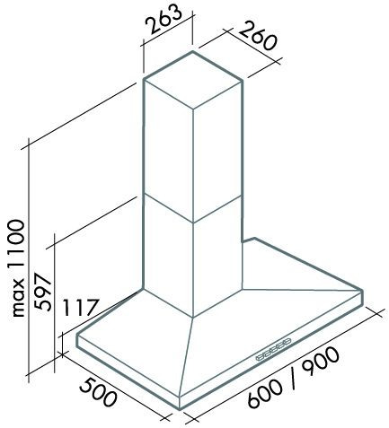 Вытяжка FALMEC mizar parete 60 ix (600) купить с доставкой по Москве и Московской области в интернет-магазине ТехноВегас