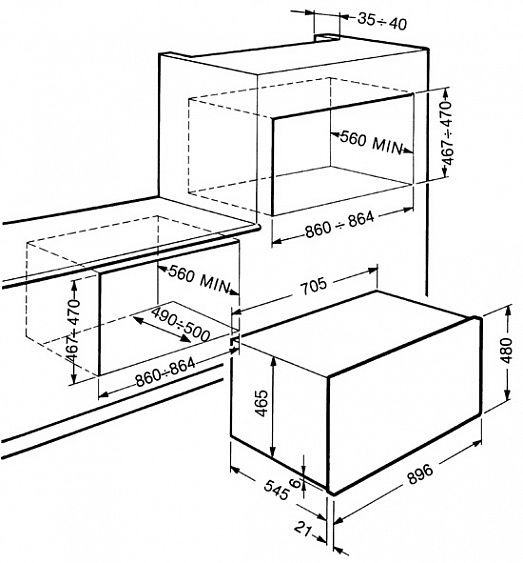 Духовой шкаф SMEG se20xmfr8 купить с доставкой по Москве и Московской области в интернет-магазине ТехноВегас