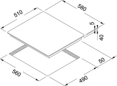 Поверхность FRANKE fhc 604 4c t bp стекло чёрная (108.0280.340) купить с доставкой по Москве и Московской области в интернет-магазине ТехноВегас