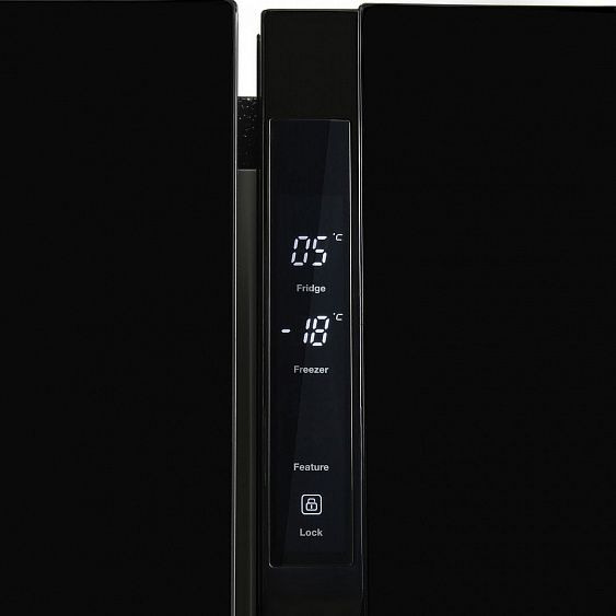 Холодильник HYUNDAI CS5003F черное стекло купить с доставкой по Москве и Московской области в интернет-магазине ТехноВегас