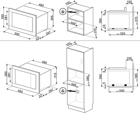 Микроволновая печь SMEG FMI120N1