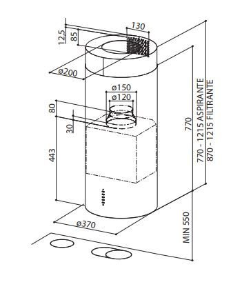 Вытяжка FABER CYLINDRA ISOLA EV8 X A37 купить с доставкой по Москве и Московской области в интернет-магазине ТехноВегас