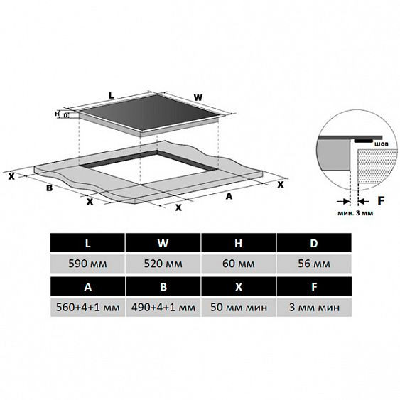 Стеклокерамическая панель Midea MIH 64721 FIV купить с доставкой по Москве и Московской области в интернет-магазине ТехноВегас