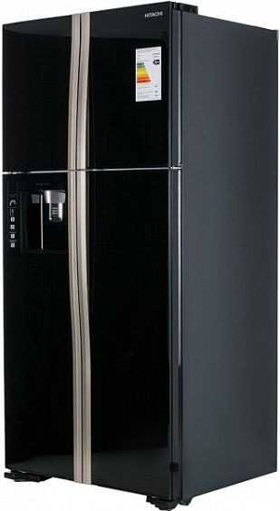 Холодильник  HITACHI r-w662 pu3 gbk черный