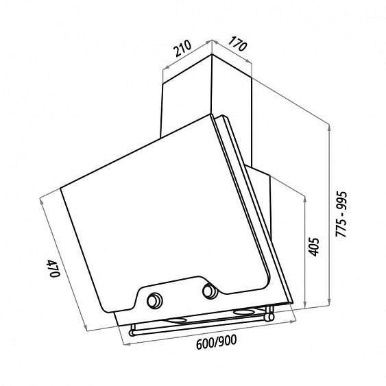 Вытяжка Maunfeld RETRO Quadr 60 Слоновая кость стекло/фурнитура "БРОНЗА" купить с доставкой по Москве и Московской области в интернет-магазине ТехноВегас