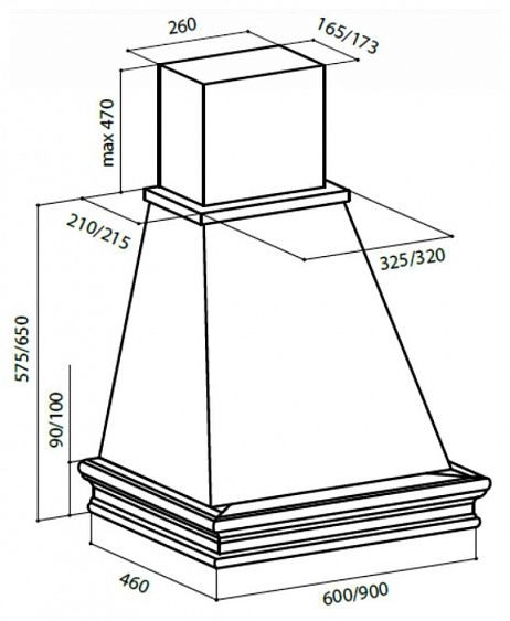Вытяжка LEX VERONA 600 WHITE