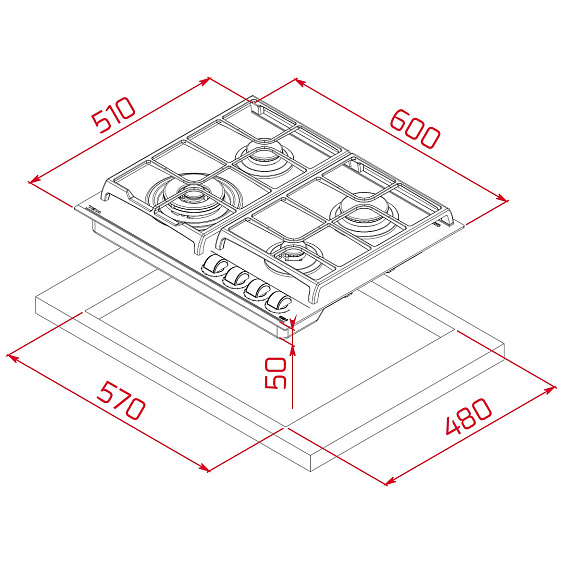 Варочная поверхность TEKA GZC 64320 XBC STEAM GREY