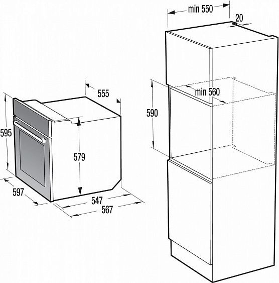 Электрический духовой шкаф GORENJE bo636e11x купить с доставкой по Москве и Московской области в интернет-магазине ТехноВегас