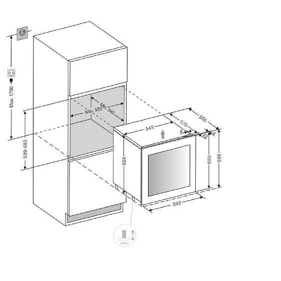 Винный шкаф PANDO PVMAV 60-25CRR купить с доставкой по Москве и Московской области в интернет-магазине ТехноВегас