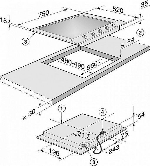 Поверхность MIELE km 2034 ix