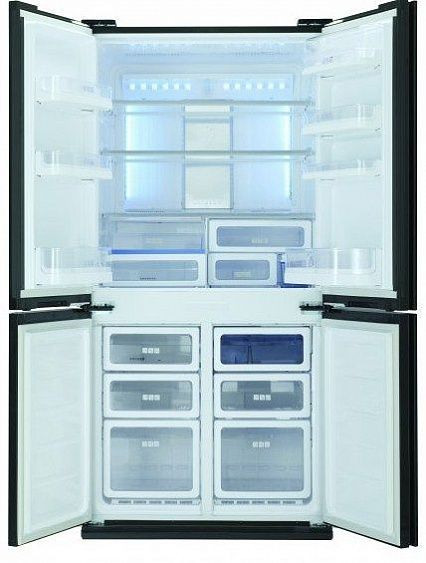 Холодильник Sharp SJ-FS820VBK черный купить с доставкой по Москве и Московской области в интернет-магазине ТехноВегас