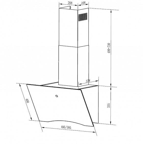 Вытяжка Maunfeld TEFFI 60 белое стекло купить с доставкой по Москве и Московской области в интернет-магазине ТехноВегас