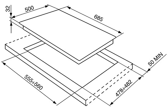 Газовая поверхность SMEG sr975bgh