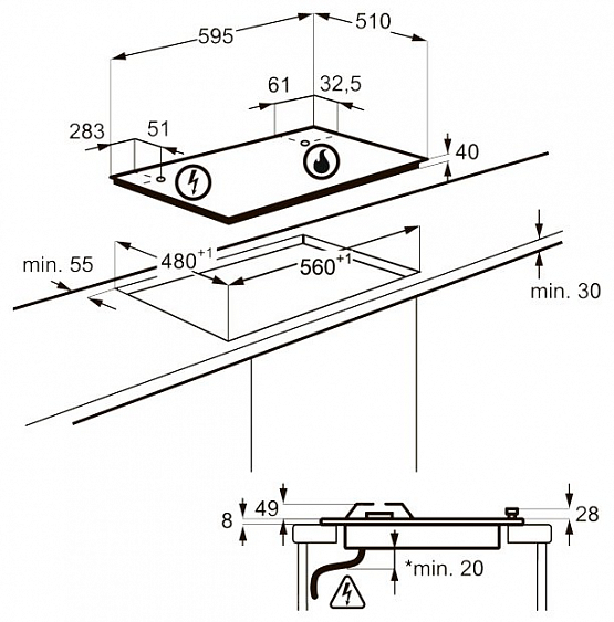 Варочная поверхность AEG HG 565455 SY купить с доставкой по Москве и Московской области в интернет-магазине ТехноВегас