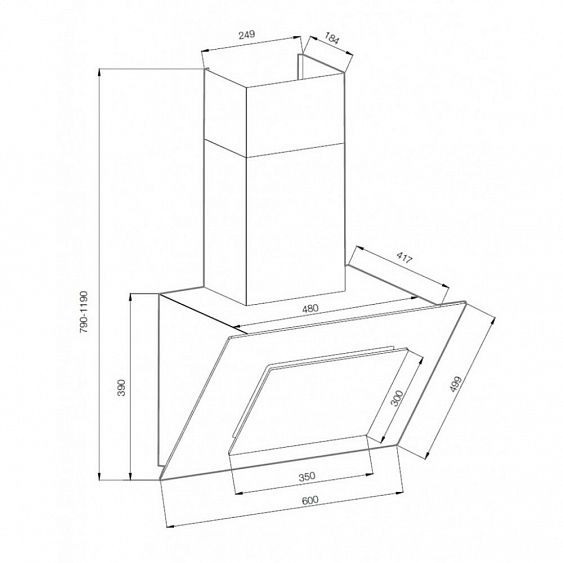 Вытяжка GRAUDE DHK 60.0 S купить с доставкой по Москве и Московской области в интернет-магазине ТехноВегас