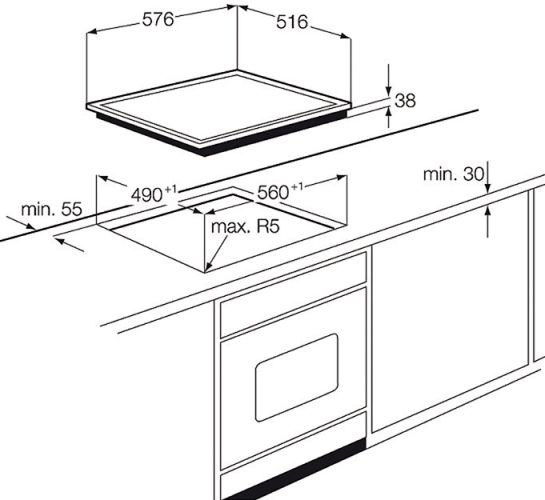 Поверхность BOSCH pin 675n27e