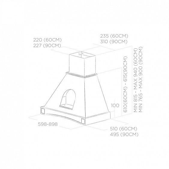 Вытяжка ELICA MENSOLA WH/A/60 FRASSINO купить с доставкой по Москве и Московской области в интернет-магазине ТехноВегас