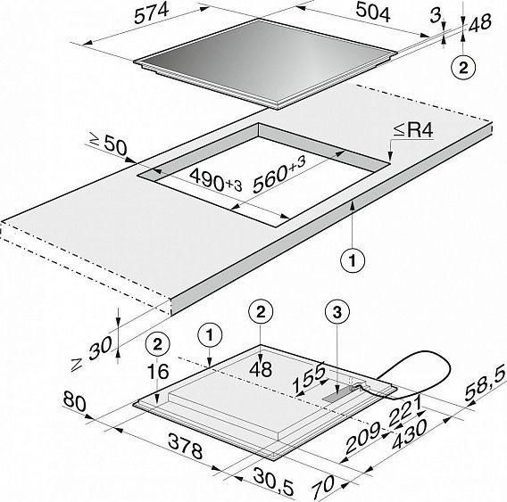 Поверхность MIELE km 6115 купить с доставкой по Москве и Московской области в интернет-магазине ТехноВегас