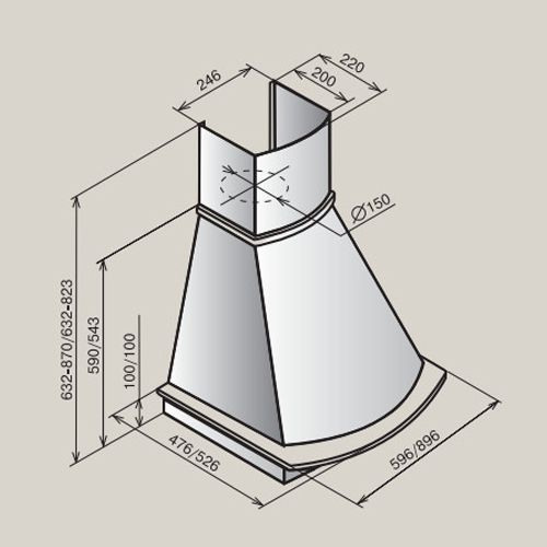 Вытяжка TEKA MIRABEL 90 HP VANILLA (40495450) купить с доставкой по Москве и Московской области в интернет-магазине ТехноВегас