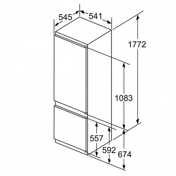 Встраиваемый холодильник BOSCH KIV87VS20R купить с доставкой по Москве и Московской области в интернет-магазине ТехноВегас