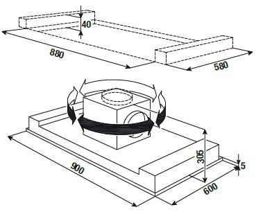 Вытяжной модуль KUPPERSBUSCH EDL 9750.1 E сталь купить с доставкой по Москве и Московской области в интернет-магазине ТехноВегас