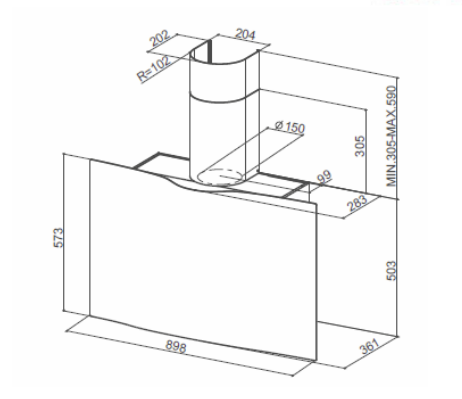 Вытяжка FABER 110.0324.952  VEIL WH CORIAN A90 купить с доставкой по Москве и Московской области в интернет-магазине ТехноВегас