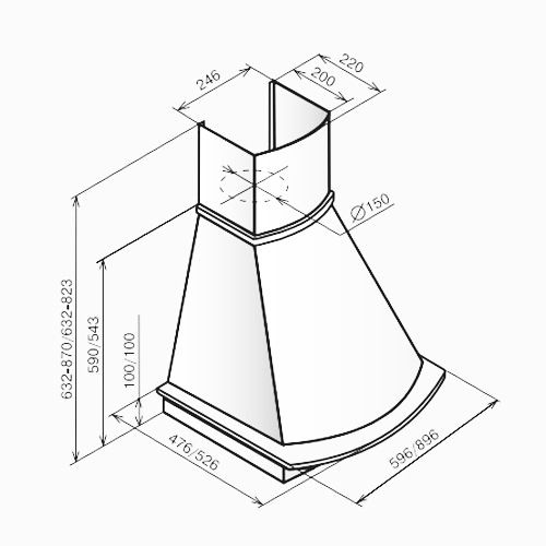 Вытяжка TEKA MIRABEL 60 HP VANILLA (40495451) купить с доставкой по Москве и Московской области в интернет-магазине ТехноВегас