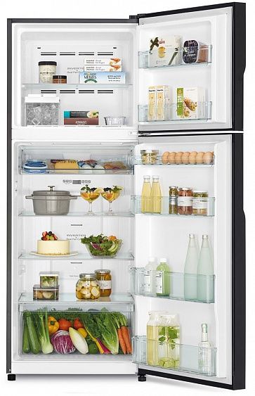 Холодильник HITACHI R-V 472 PU8 BBK чёрный бриллиант купить с доставкой по Москве и Московской области в интернет-магазине ТехноВегас