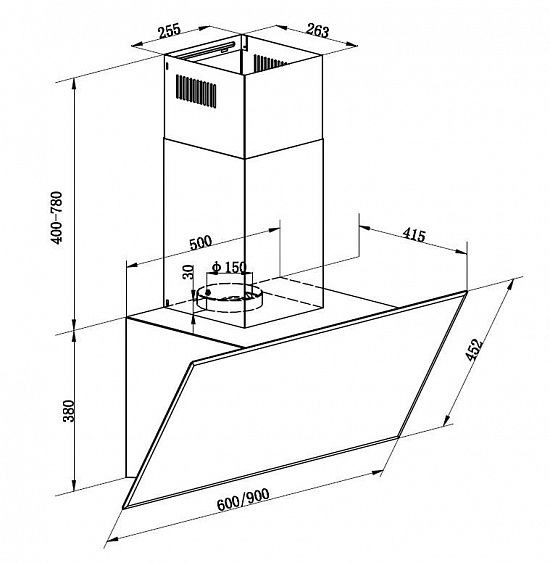 Вытяжка ZIGMUND & SHTAIN K 133.6 X купить с доставкой по Москве и Московской области в интернет-магазине ТехноВегас