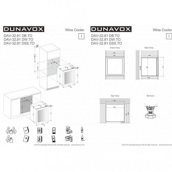 Винный шкаф DUNAVOX DAV-32.81DSS.TO купить с доставкой по Москве и Московской области в интернет-магазине ТехноВегас