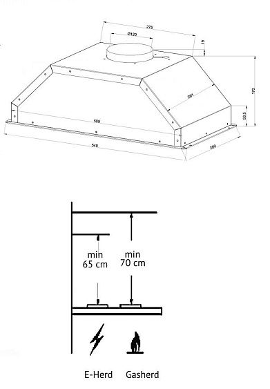 Вытяжка встраиваемая KUPPERSBERG INLINE 60 X