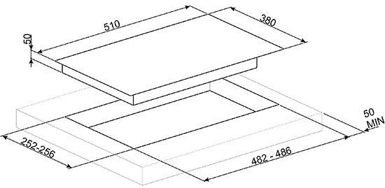 Газовая варочная панель Smeg PV632CNX