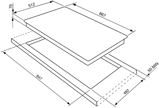 Поверхность SMEG pgf96 купить с доставкой по Москве и Московской области в интернет-магазине ТехноВегас