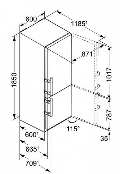 Холодильник LIEBHERR CNef 4315-20 001 купить с доставкой по Москве и Московской области в интернет-магазине ТехноВегас