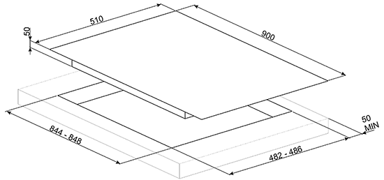 Поверхность SMEG PV695LCNX
