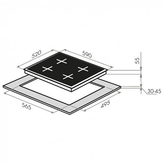 Варочная панель MAUNFELD EVI.594.FL2-BG купить с доставкой по Москве и Московской области в интернет-магазине ТехноВегас