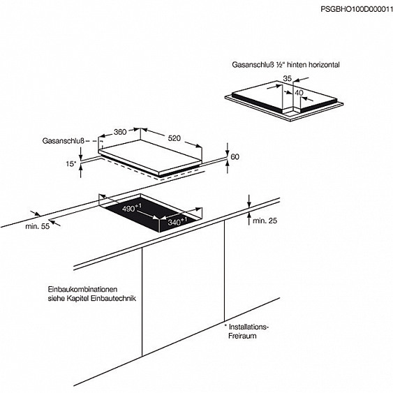 Газовая панель AEG HC412000GB купить с доставкой по Москве и Московской области в интернет-магазине ТехноВегас