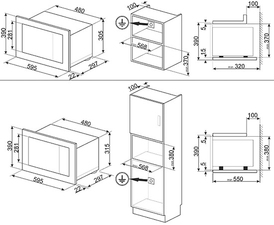 Микроволновая печь SMEG FMI320X купить с доставкой по Москве и Московской области в интернет-магазине ТехноВегас