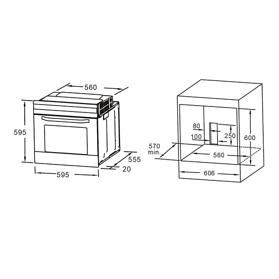 Встраиваемый электрический духовой шкаф Maunfeld MEOC708PB купить с доставкой по Москве и Московской области в интернет-магазине ТехноВегас