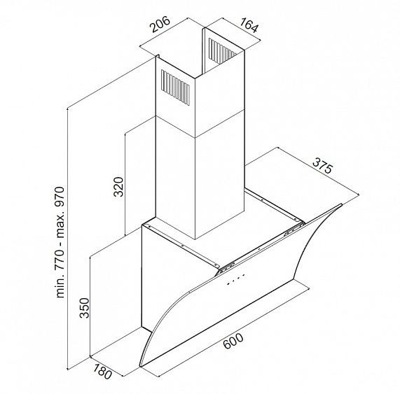 Вытяжка MAUNFELD BLAST Push 60 белое стекло купить с доставкой по Москве и Московской области в интернет-магазине ТехноВегас