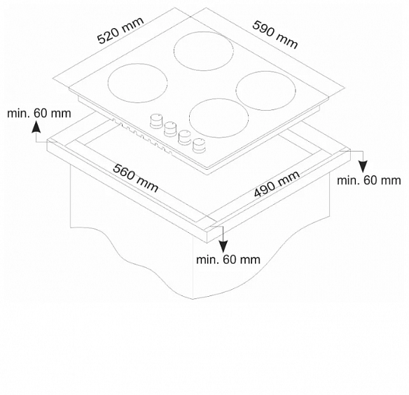 Варочная панель Monsher MKFC 60402B01 купить с доставкой по Москве и Московской области в интернет-магазине ТехноВегас