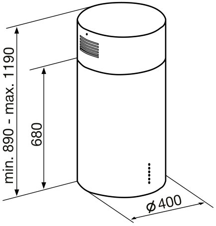 Вытяжка KORTING kha 4970 x cylinder