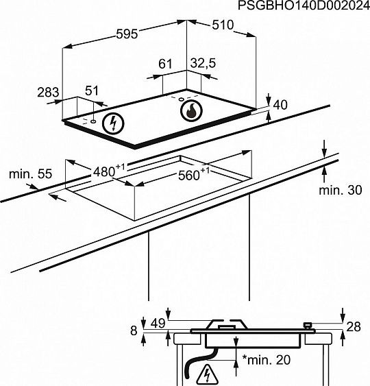 Газовая поверхность Electrolux GPE363RBW купить с доставкой по Москве и Московской области в интернет-магазине ТехноВегас