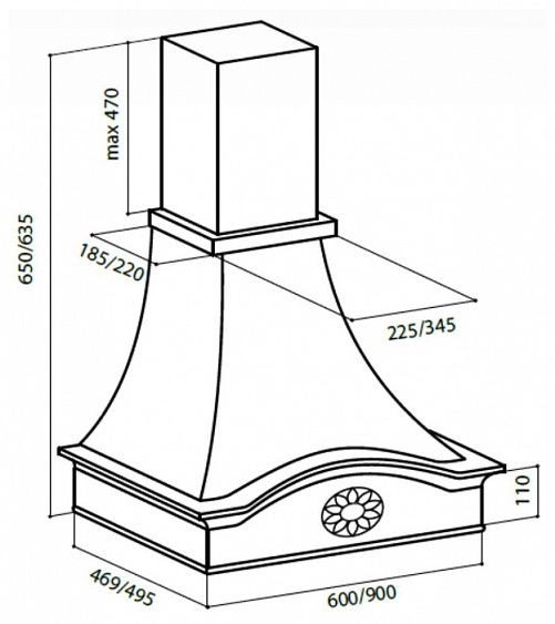 Вытяжка LEX MILANO 600 WHITE купить с доставкой по Москве и Московской области в интернет-магазине ТехноВегас