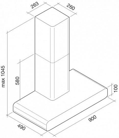 Вытяжка FALMEC imago parete 800 90 bk купить с доставкой по Москве и Московской области в интернет-магазине ТехноВегас