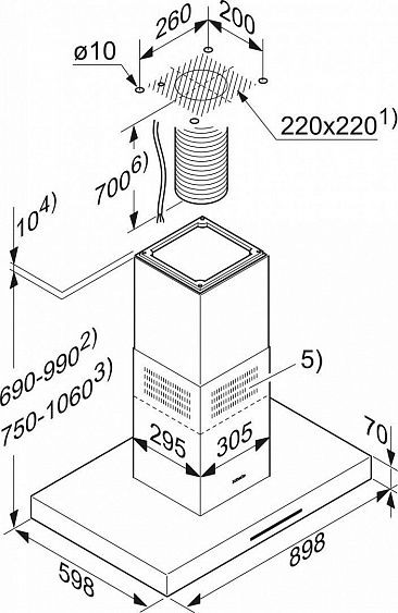 Вытяжка MIELE DA410-6 сталь