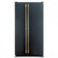 Холодильник IO MABE ORGF2DBHFNM черный, ручки золото/бронза