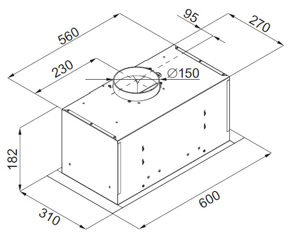 Вытяжка MONSHER INGA 60 B купить с доставкой по Москве и Московской области в интернет-магазине ТехноВегас